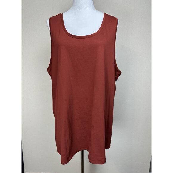 Lands End Women’s Shirt Adult Extra Large 18 Rust/Brown Tank Top Sleeveless - Picture 1 of 10